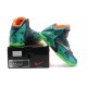 Lebron Akron 11 vert marine orange