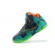 Lebron Akron 11 vert marine orange