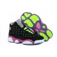 air jordans 13 noir vert rose femme