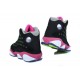 air jordans 13 noir vert rose femme