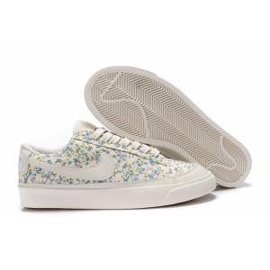 floral nike liberty blazer low prm fille blanc bleu orchidée