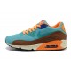 fille en air max 90 turquoise brun orange