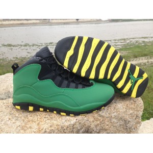 Jordan air 10 Oregon vert jaune