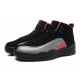 jordan 12 fille noir sirène Rouge 