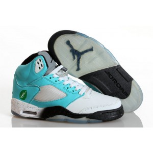 jordan retro femme 5 blanc menthe