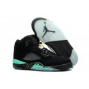 basket de basketball jordan 5 noir vert