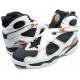 Jordan Retro 8 LS Blanc anthracite dark orange