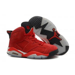 jordan 6 pour femme rouge daim