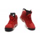 jordan 6 pour femme rouge daim