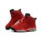 jordan 6 pour femme rouge daim