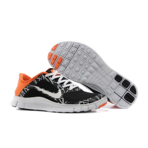 nike free run 4.0 v3 noir blanc orange pas cher