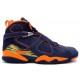 Air Jordan Retro 8 foncé Bleu Orange