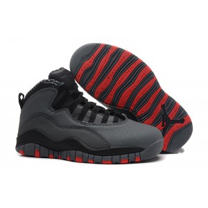 air jordan 10 gs taille anthracite rouge