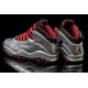 chaussures de basket jordan 10 noir rouge argent vernis