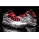 chaussures de basket jordan 10 noir rouge argent vernis