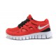 free run 2 homme rouge noir blanc