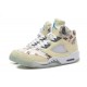 jordan femme 5 imprimé floral beige