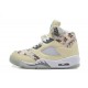 jordan femme 5 imprimé floral beige