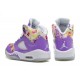 basket air jordan femme 5 violet floral