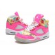 air jordan 5 femme imprimé floral rose