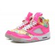 air jordan 5 femme imprimé floral rose