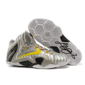 Nike LeBron 11 Elite gris jaune