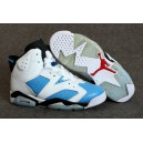 jordan retro 6 Bluemine blanc