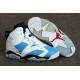 jordan retro 6 Bluemine blanc