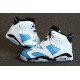 nike air jordan retro 6 femme bluemine blanc