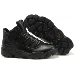 Air Jordan Winterized 6 Rings toute noir en cuir