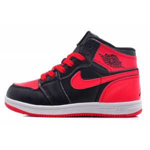 air jordan 1 bébé garcon noir rouge