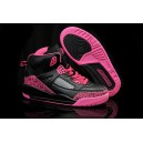 jordan pour fille spizike noir fuchsia cuir