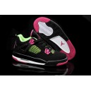 chaussure jordan fille 4 noir rose vert