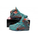 Nike LeBron 12 Turquoise Gris Crimson noir