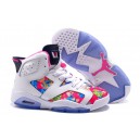 jordan 6 pour femme fleuri rose blanc