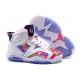 jordan 6 pour femme fleuri rose blanc