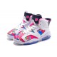 jordan 6 pour femme fleuri rose blanc