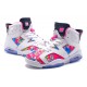 jordan 6 pour femme fleuri rose blanc