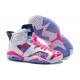 jordan 6 retro pas chere femme fleuri fuchsia blanc