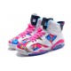 jordan 6 retro pas chere femme fleuri fuchsia blanc