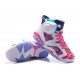 jordan 6 retro pas chere femme fleuri fuchsia blanc