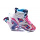 jordan 6 retro pas chere femme fleuri fuchsia blanc