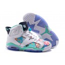 les plus belles air jordan 6 fleuri blanc vert