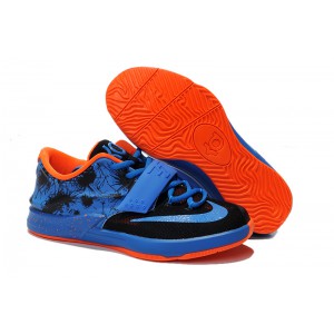 nike kevin durant 7 enfant noir bleu orange