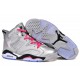 basket de basketball jordan 6 argent rose