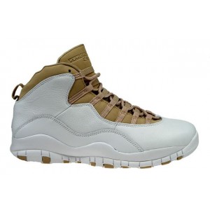 Basket chaussure Jordan 10  Retro blanc linen bleu