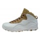 Basket chaussure Jordan 10  Retro blanc linen bleu