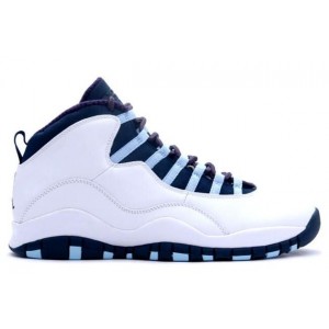 Air Jordan 10 Rétro Blues Ice blanc Obsidian Varsity Rouge