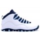 Air Jordan 10 Rétro Blues Ice blanc Obsidian Varsity Rouge