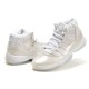 Air Jordan 11 XI Retro Blanc Et Argent Homme